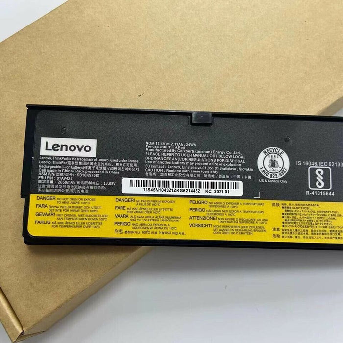 01AV423 New Genuine Lenovo ThinkPad T470 T570 P51S A475 Battery 24Wh 01AV423 - LaptopBatteries.ca