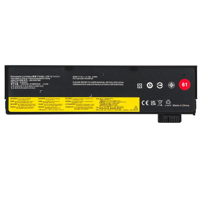 01AV423 New Compatible Lenovo ThinkPad A475 P51S T470 T570 Battery 24WH - LaptopBatteries.ca