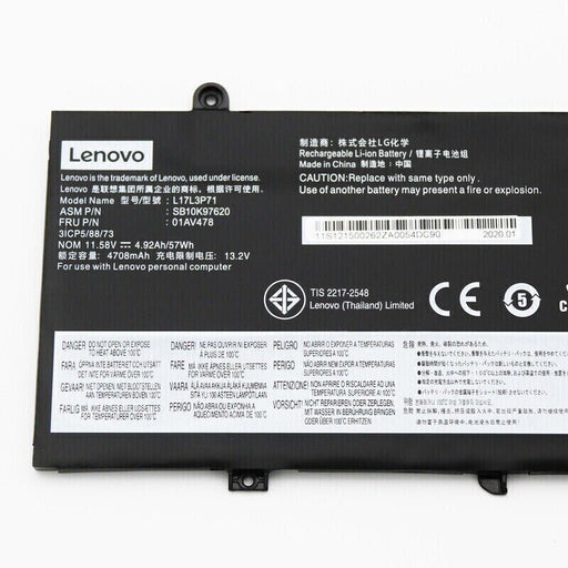 01AV478 New Genuine Lenovo ThinkPad L17L3P71 L17M3P71 L17M3P72 Battery 57WH - LaptopBatteries.ca