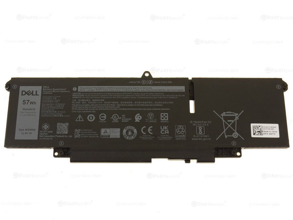 New Dell Original Latitude 7440 7340 7640 57Wh 3-cell Long Life Cycle Battery WW8N8 047T0 V0W55