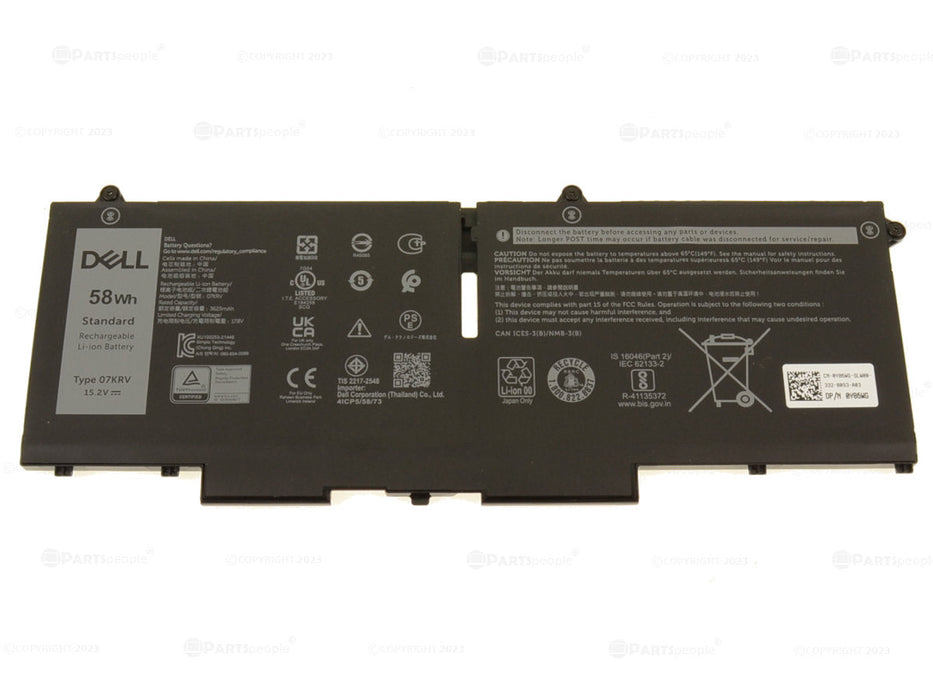 New Dell Original Latitude 5430 5530 7430 7330 7530 5330 58Wh 4-cell Battery 07KRV Y86WG H4PVC