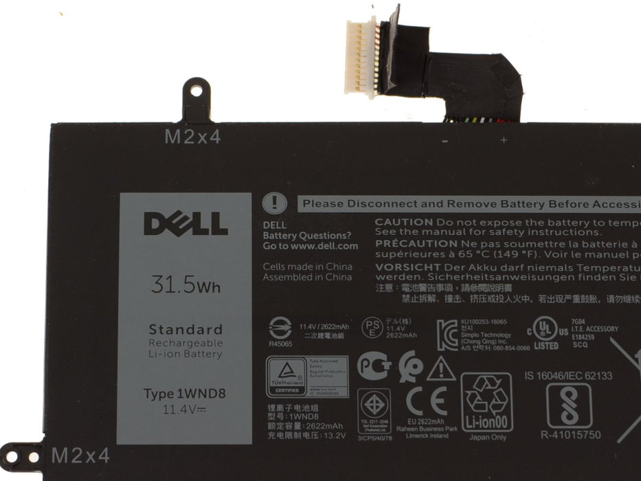 New Genuine Dell Latitude 5285 5290 2-in-1 3-Cell Battery 31.5Wh 01WND8 1WND8 - LaptopParts.ca
