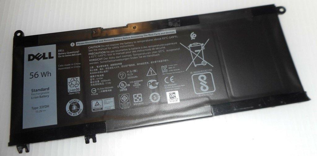 33YDH New Genuine Dell Inspiron 17 7773 7778 7779 Battery 56Wh - LaptopBatteries.ca