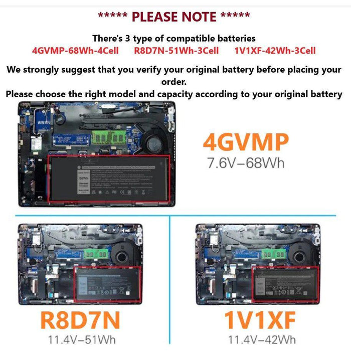 4GVMP New Compatible Dell Latitude 5400 5500 Battery 68WH - LaptopBatteries.ca