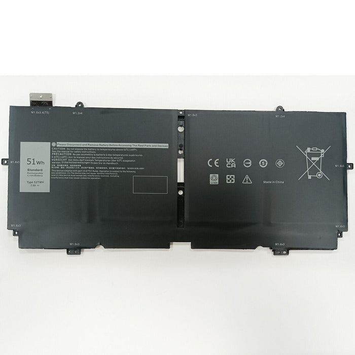 52TWH New Compatible Dell XPS 13 7390 2-In-1 Battery 51WH - LaptopBatteries.ca