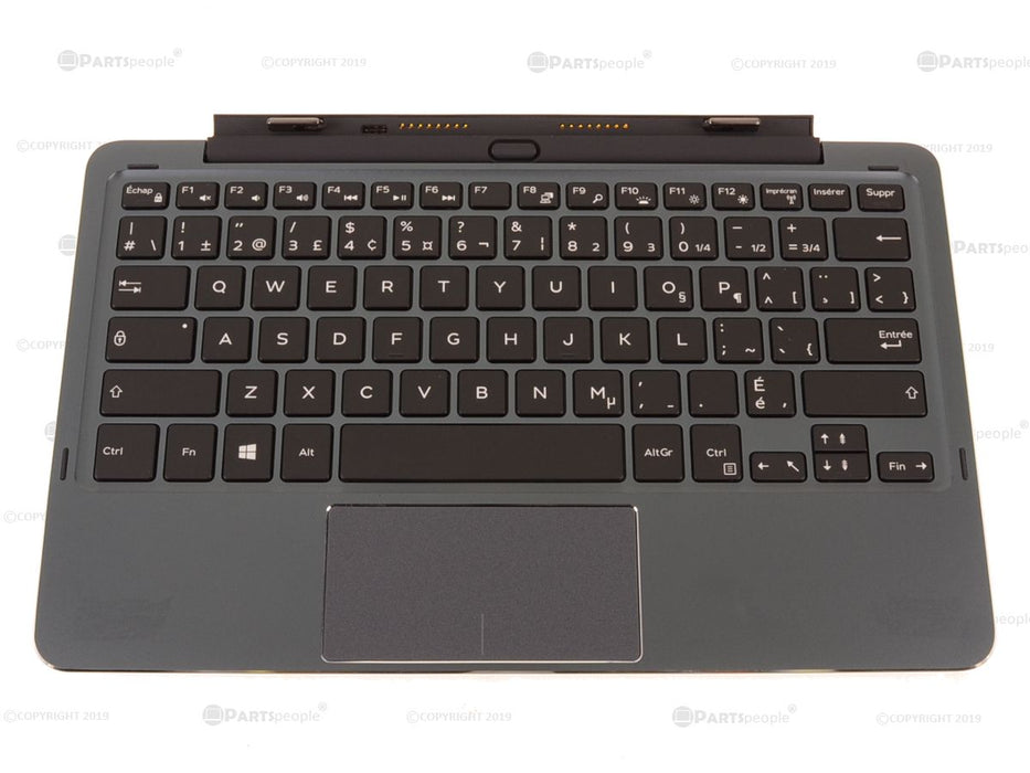 New French Canadian Dell OEM Latitude 5175 5179 Tablet Mobile Keyboard Docking Station wbattery 5V387