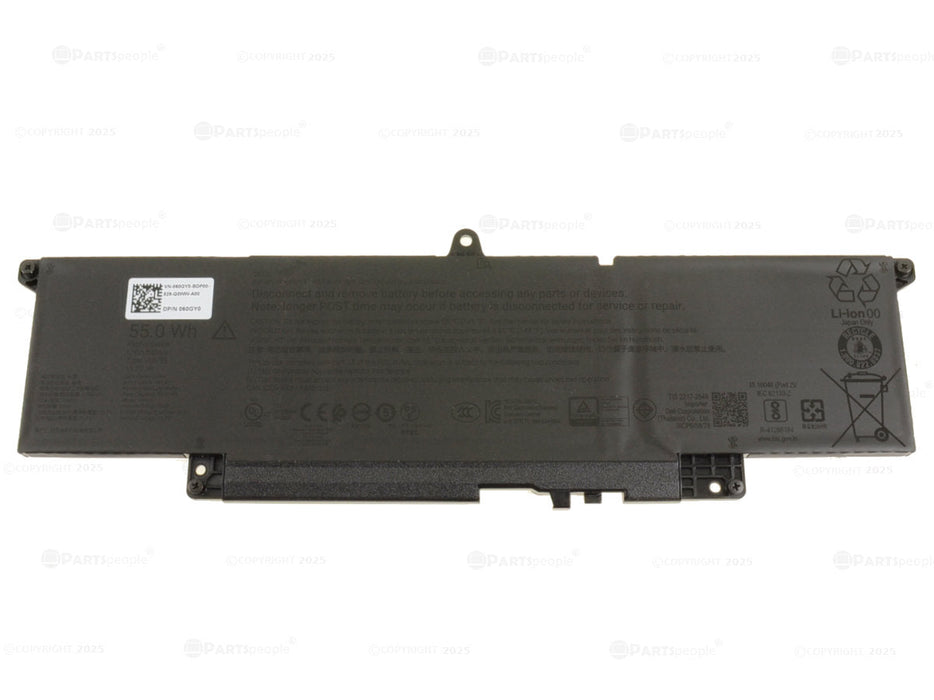 New  Dell Original Pro 13 14 16 Plus PB16250 55Wh 3-cell Laptop Battery 60GY0 VMV83