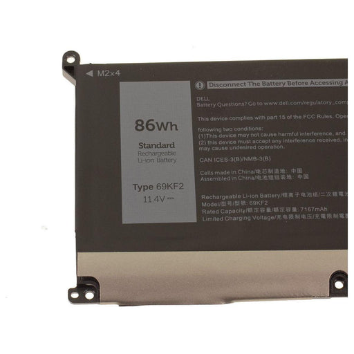 69KF2 New Genuine Dell XPS 15 9500 9510 9520 Battery 86WH - LaptopBatteries.ca