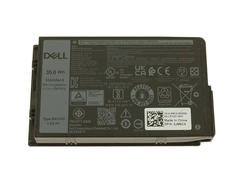 New Genuine Dell Latitude 7230 Rugged Extreme Tablet Battery 06WVHD 6WVHD 35.6WH - LaptopParts.ca