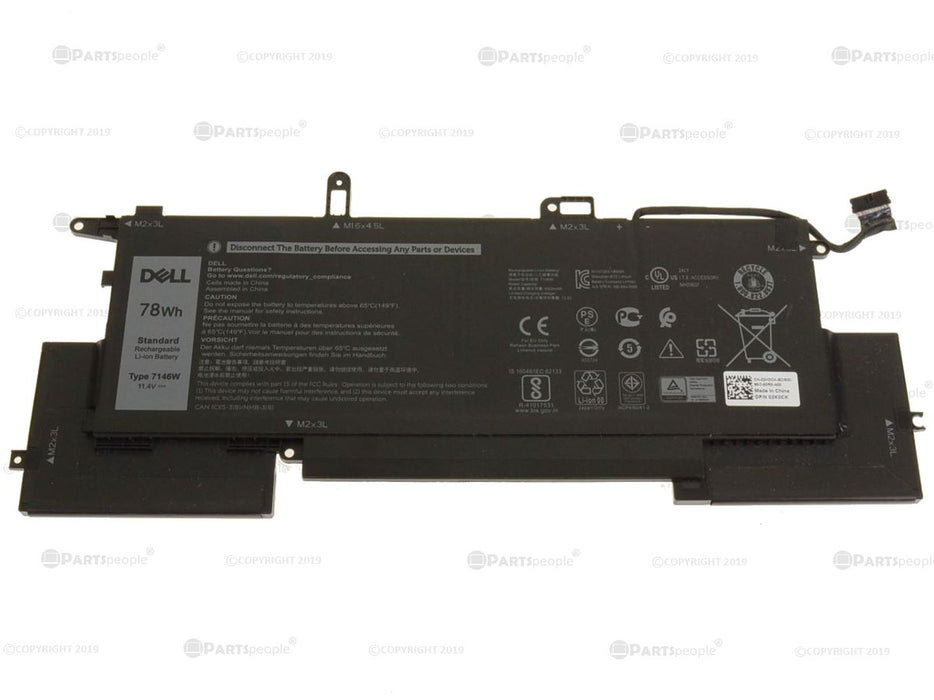 New  Dell Latitude 7400 2-in-1 OEM Original Latitude 6-Cell 78Wh Laptop Battery 6C 2K0CK 7146W