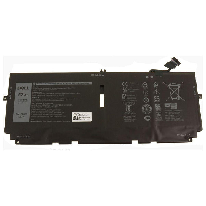 722KK New Genuine Dell XPS 13 9300 9310 Battery 52WH - LaptopBatteries.ca