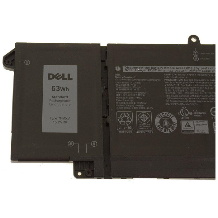 7FMXV New Genuine Dell Latitude 5320 7320 7420 2-In-1 Battery 63WH - LaptopBatteries.ca