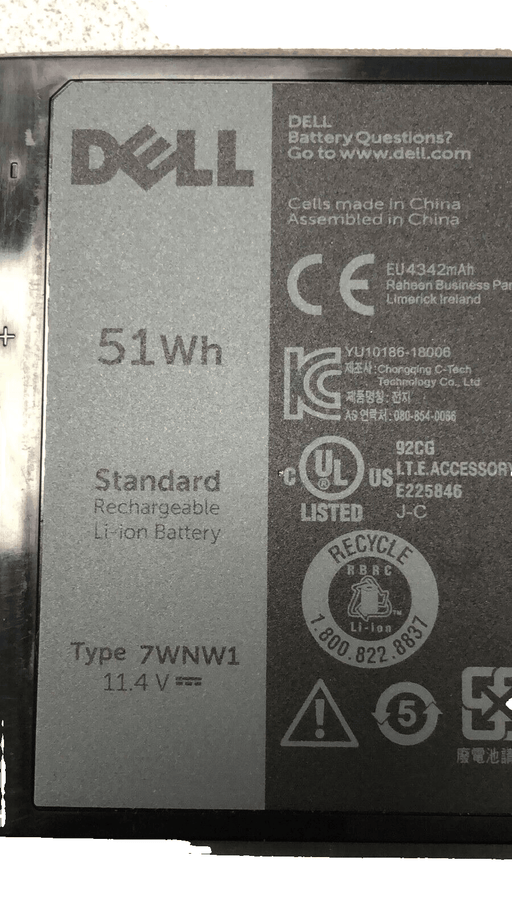 7WNW1 New Genuine Dell Latitude 5424 5420 7424 Battery Rugged 51WH - LaptopBatteries.ca