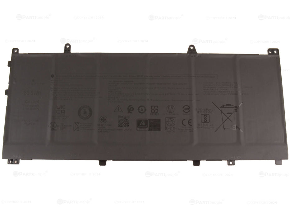 New Dell Original Alienware x14 R1 R2 80.5Wh 6-cell Battery DKNWN 8301M