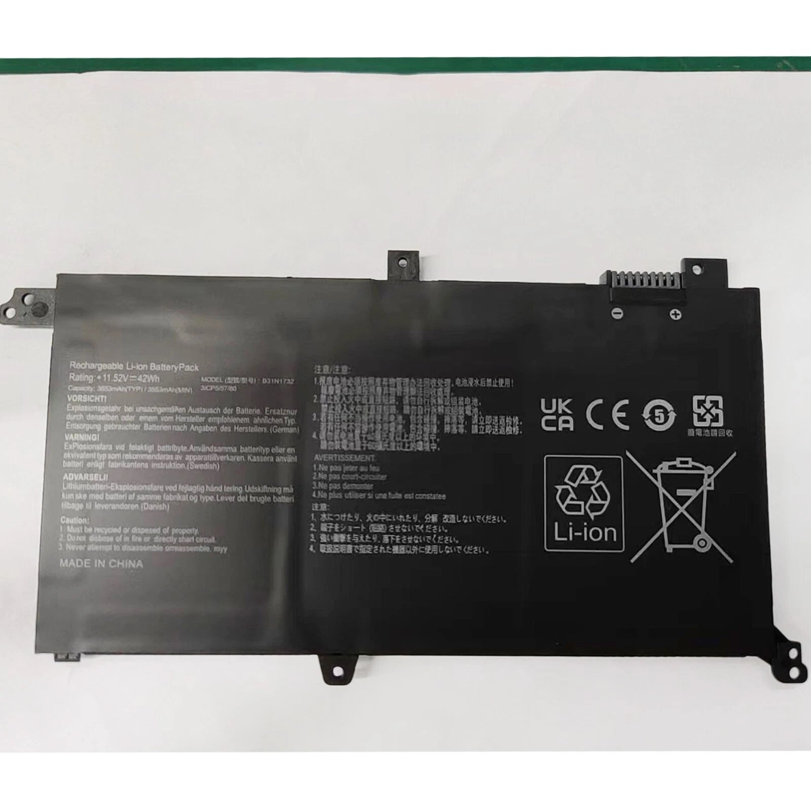 Genuine ASUS B31N1732 Laptop Battery For VivoBook S14 S430FA S430FN - 42Wh, 11.52V, 3-Cell