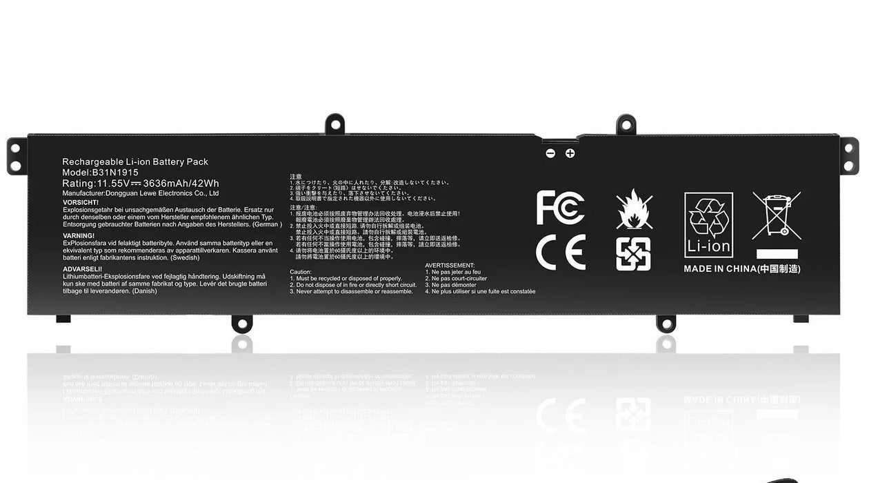 New Compatible Asus EXPERTBook B31N1915 C31N1915 B1400CEAE B1500CEAE L1500CDA BR1100FKA BR1100FKA-BP0170RA BR1100FKA-BP2092RA Battery 42WH