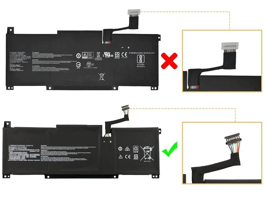 New Compatible MSI Modern 15 A4MW A10M A11M Summit B15 A11M Stealth 15M (MS-155K) BTY-M491 Battery 52.4WH