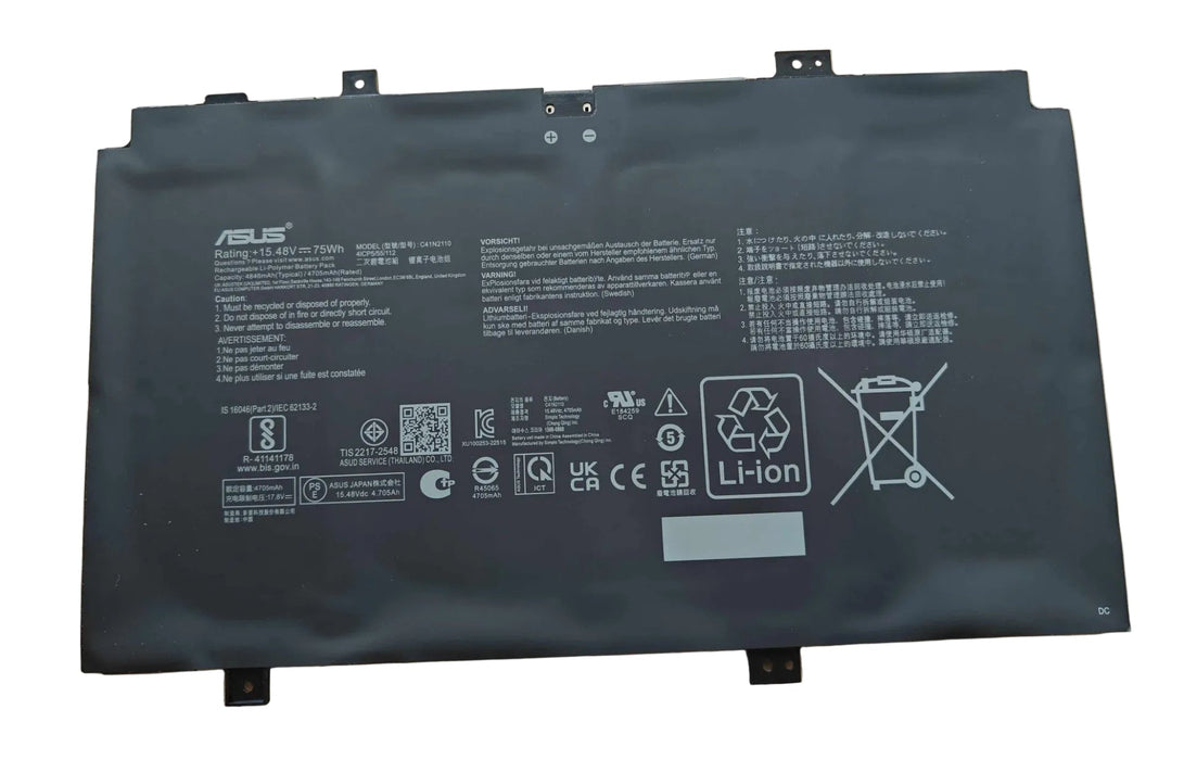 New Genuine Asus Zenbook 17 Fold OLED UX9702AA Battery 75WH 0B200-04220000 C41N2110 - LaptopParts.ca