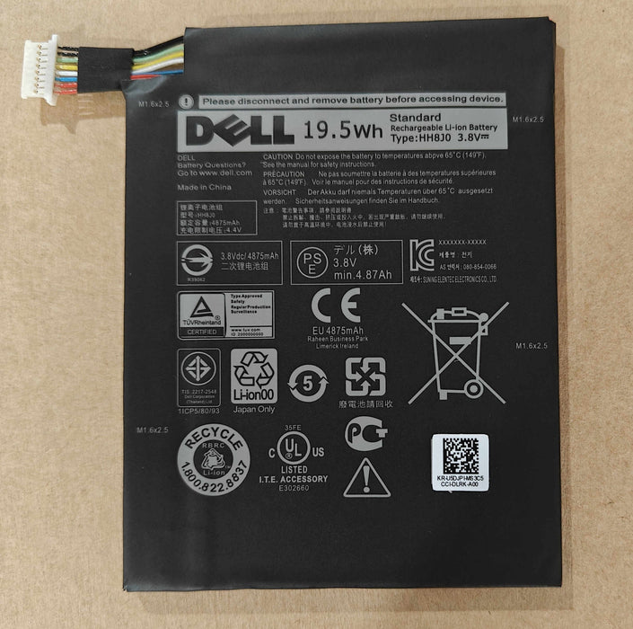 New Genuine Dell Venue 8 Pro 5855 Tablet Battery 19.5WH 0HH8J0 HH8J0 - LaptopParts.ca
