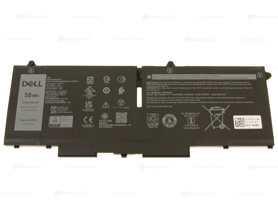 New Dell Original Latitude 5430 5530 7430 7330 7530 5330 58Wh 4-cell Battery FK0VR PX0GF 8P81K 8H6WD HFN8K