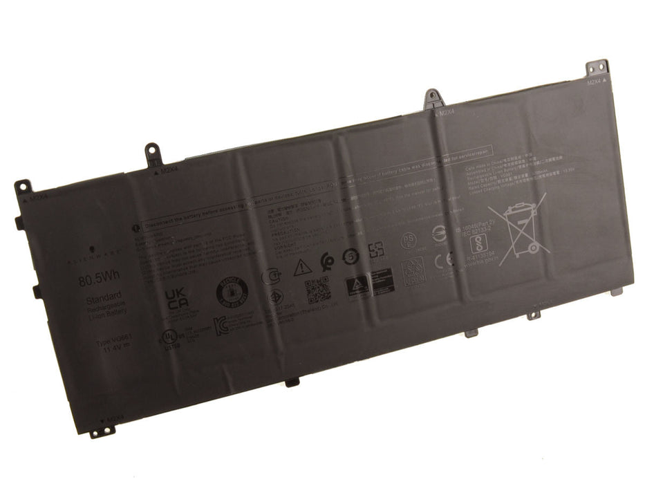 New Dell Original Alienware x14 R1 R2 80.5Wh 6-cell Battery VG661 GD3C9 V4N84