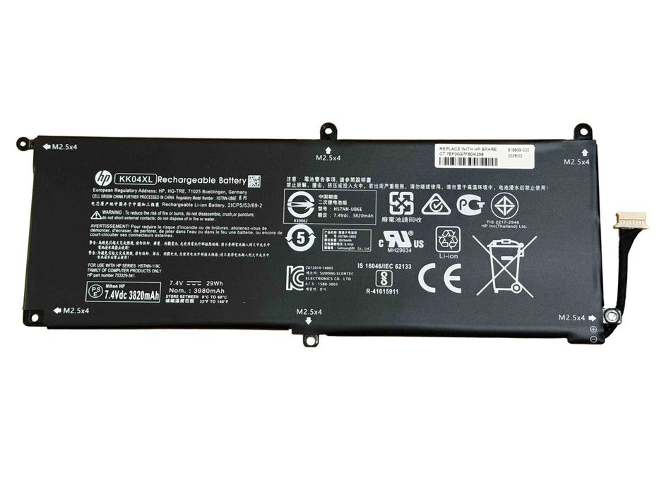 New Genuine HP Pro x2 612 G1 Tablet Battery 29WH 753329-1C1 KK04XL - LaptopParts.ca