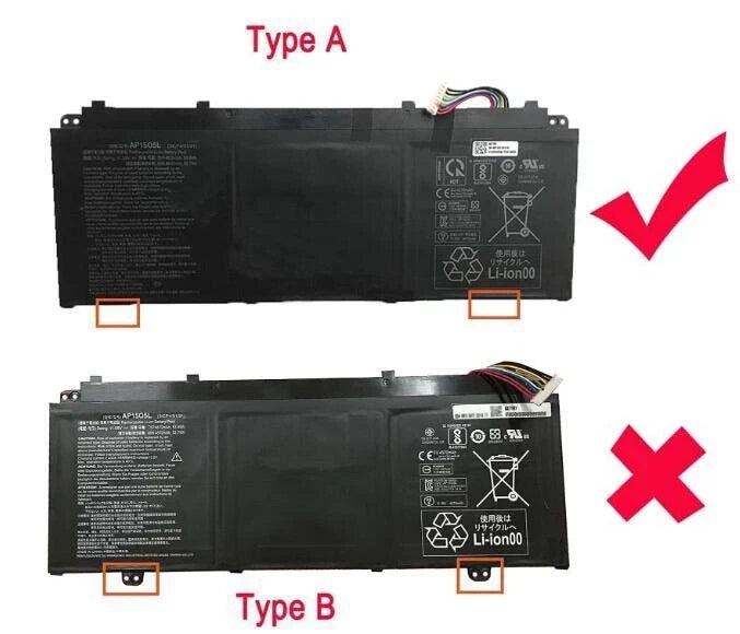 New Compatible Acer S13 S5-371 S5-371-52JR S5-371-53NX AP15O5L KT.00305.007 KT.00305.008 Battery 53.9Wh 11.55V