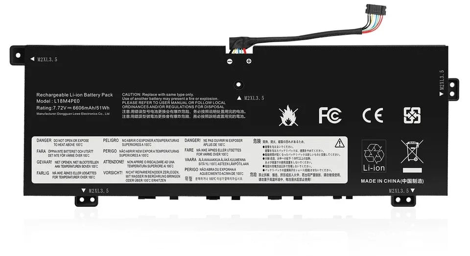 New Comptible Lenovo Yoga L18M4PE0 L18L4PE0 81TC IdeaPad 4G 14Q8C05 5B10U40209 5B10W67185 5B10W67296 Battery 51WH