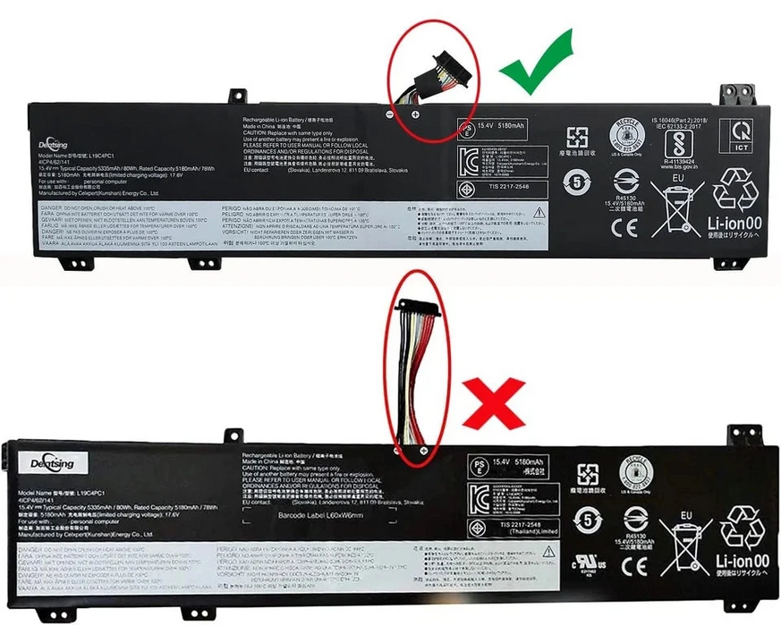 New Compatible Lenovo Y7000 2020 Legion 7 15IMH05 5P-15IMH05 5-15IMH05 5-15ARH05 5B10W86194 L19C4PC1 L19M4PC1 Battery 80WH