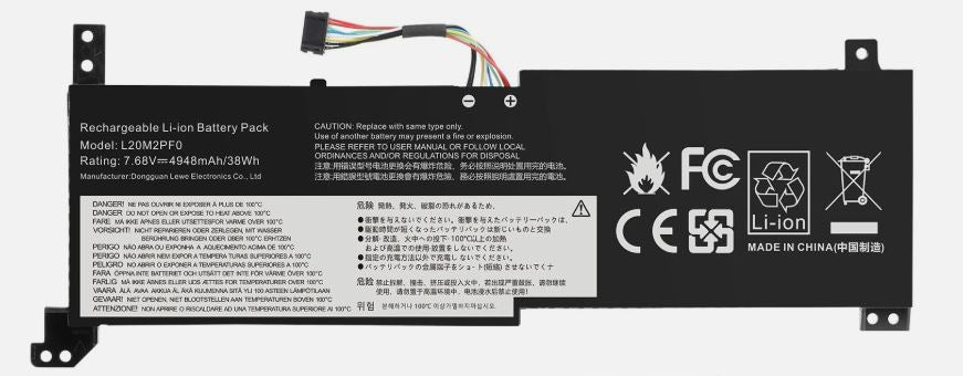 New Compatible Lenovo 5B11B36273 5B11B36280 L20C2PF0 L20L2PF0 L20M2PF0 Battery 38WH