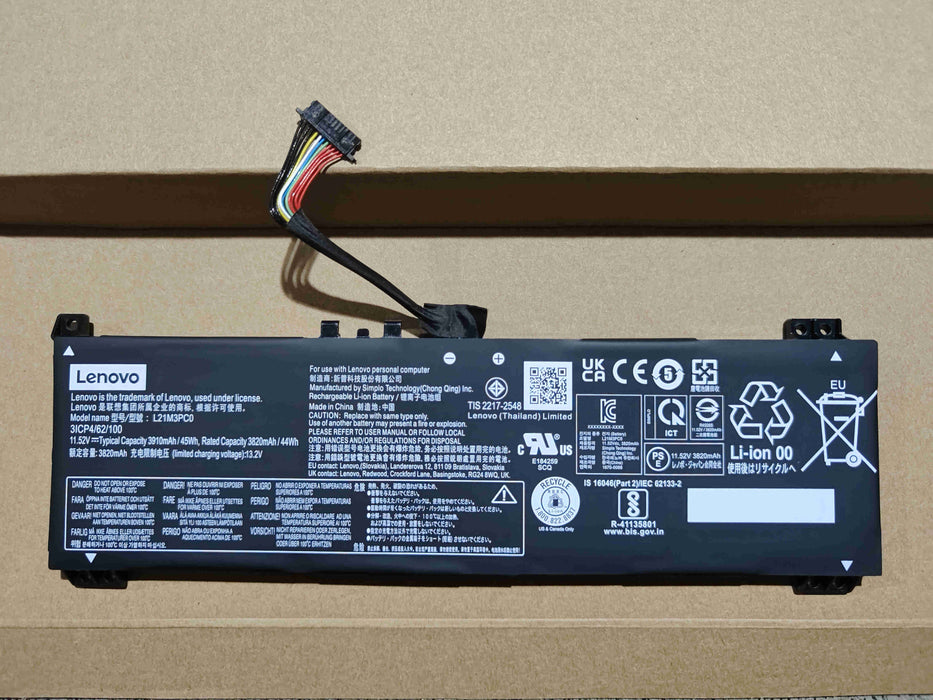 New Genuine Lenovo IdeaPad Gaming 3 15ARH7 15IAH7 Battery 45WH - LaptopParts.ca
