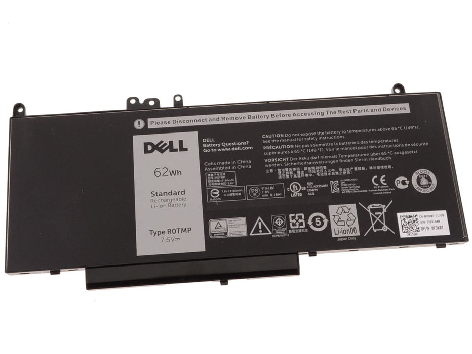 New Dell Latitude E5450 E5550 4-cell 62Wh Original Laptop Battery R0TMP FDX0T WTG3T