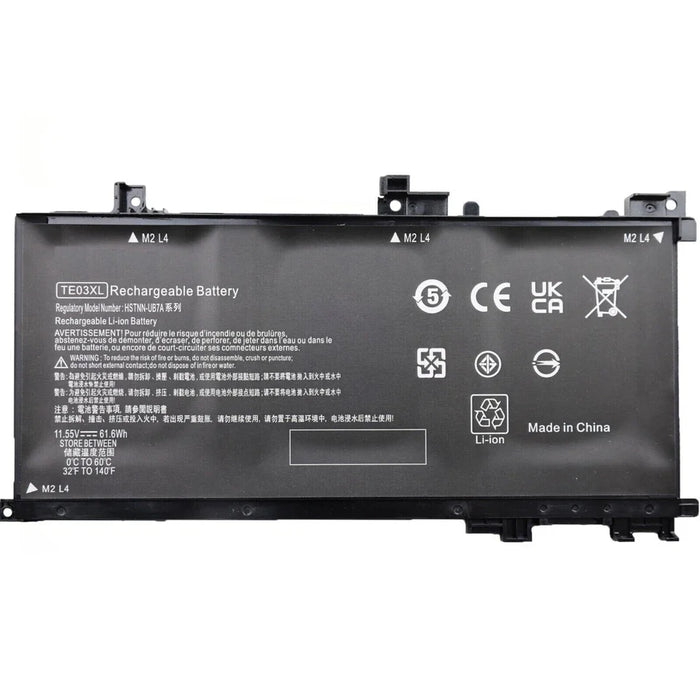 New Compatible HP OMEN 15-AX033DX 15-AX017TX 849570-541 849570-542 849910-850 HSTNN-UB7A TE03XL, TPN-Q173, 3ICP7/65/80 Battery 61.6Wh