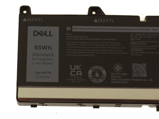 X9FTM New Genuine Dell Precision 7670 7680 7770 7780 7680 6-Cell Battery 93Wh 965V4 5JMD8 - LaptopBatteries.ca