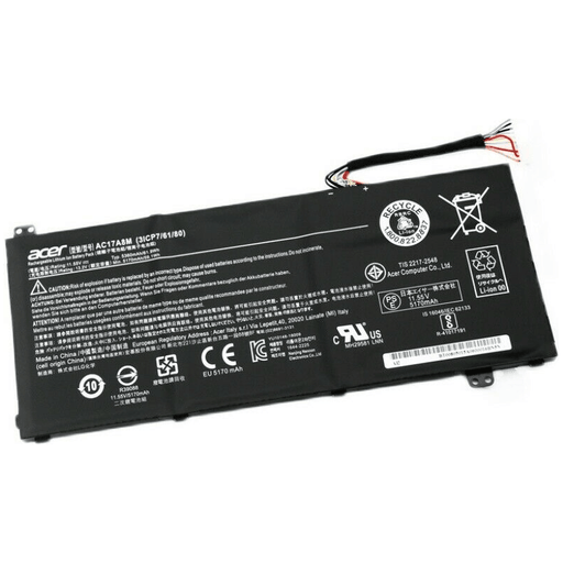 AC17A8M New Genuine Acer TravelMate TMX3410-M TMX3410-MG Battery 61Wh - LaptopBatteries.ca