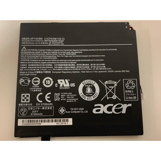 AP14A8M New Acer KT.0020G.004 Tablet Battery 22Wh - LaptopBatteries.ca