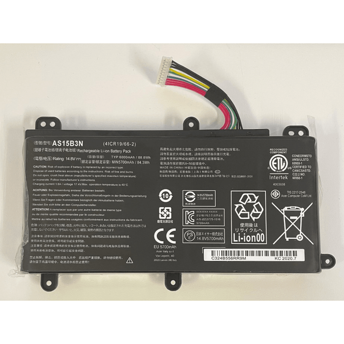 AS15B3N New Acer Predator 17X GX-791 Battery 88Wh - LaptopBatteries.ca