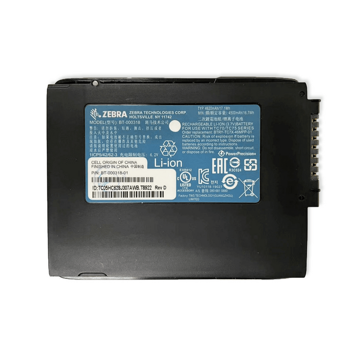 BT-000318 New Original Zebra TC70 TC75 TC7X series BT-000318-01 BTRY-TC7X-46MPP-01 Battery 17.1WH - LaptopBatteries.ca