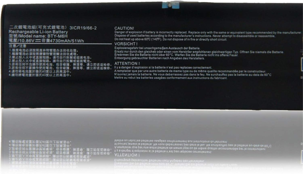 BTY-M6H New Genuine MSI GE62 GE72 GP62 2QE MS-1792 PE60 PE70 GP72 GL72 Battery 51Wh BTY-M6H - LaptopBatteries.ca