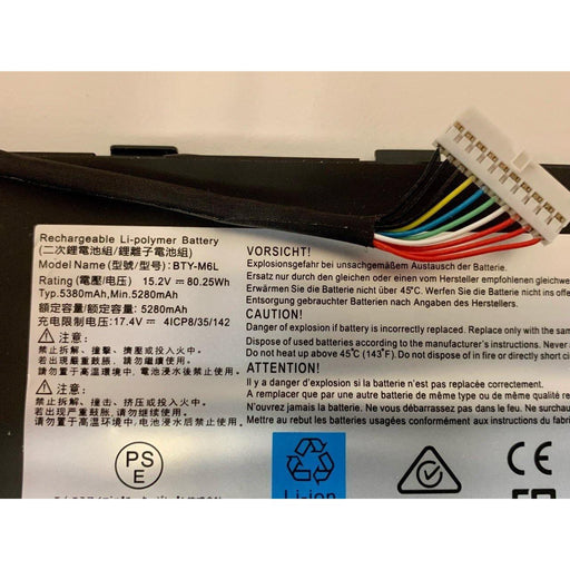 BTY-M6L New Genuine MSI MS-16Q21 MS-16Q2 MS-16Q3 Battery 80.25Wh - LaptopBatteries.ca