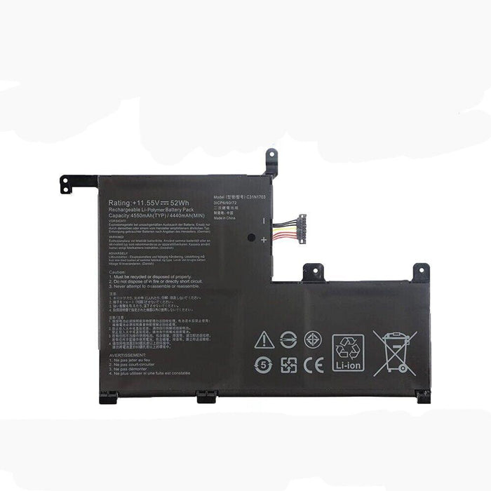 C31N1703 New Compatible Asus ZenBook Flip UX561UA UX561UAR UX561UN UX561UNR Battery 52WH - LaptopBatteries.ca