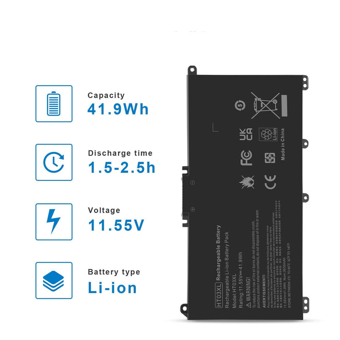 HT03XL New Compatible HP L11119-855 L11421-1C1 L11421-1C2 L11421-2C2 L11421-2C3 L11421-2D2 Battery 41.9Wh - LaptopBatteries.ca