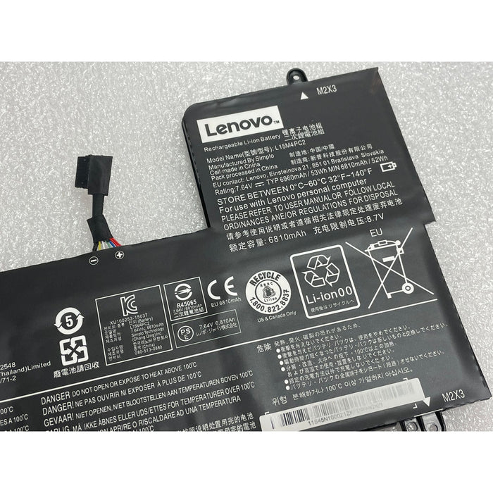 L15M4PC2 New Genuine Lenovo Yoga 5B10K90778 Battery 53WH - LaptopBatteries.ca