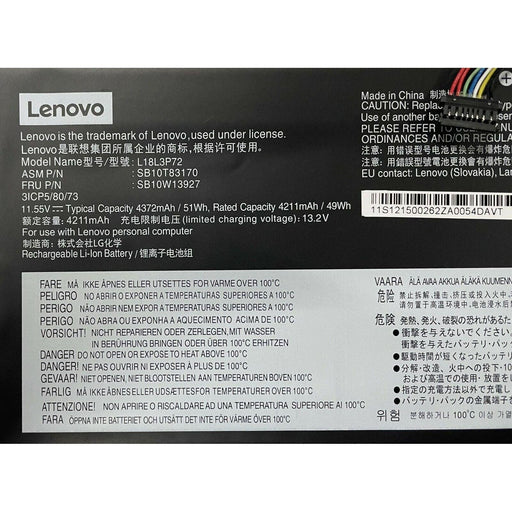 L18M3P72 New Genuine Lenovo 02DL021 L18L3P72 L18S3P72 Battery 51WH - LaptopBatteries.ca