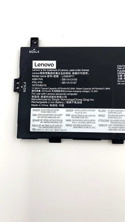 L20M3P71 New Genuine Lenovo ThinkPad X13 Yoga 2nd Gen L20C3P71 Battery 52.9WH - LaptopBatteries.ca