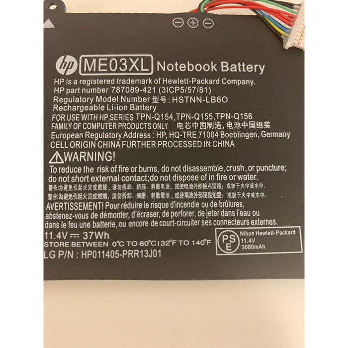 ME03XL New Genuine HP Stream 11-D 13-C Battery 37Wh 787521-005 787089-421 - LaptopBatteries.ca