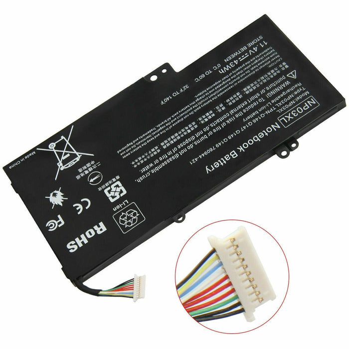 NP03XL New Compatible HP Pavilion X360 13-A010DX Battery 43WH - LaptopBatteries.ca