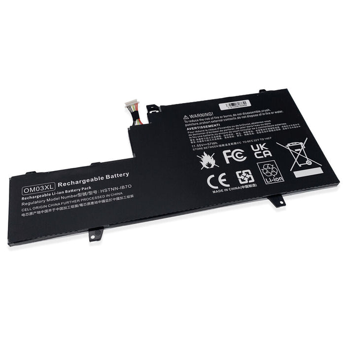 OM03XL New HP EliteBook X360 1030 G2 Z2W73EA Z2W74EA Battery 57Wh - LaptopBatteries.ca