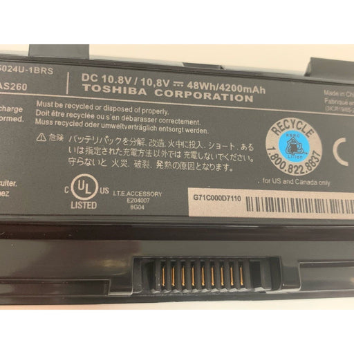 PA5024U-1BRS New Genuine Toshiba PA5023U-1BRS PA5025U-1BRS PA5026U-1BRS Battery 48Wh - LaptopBatteries.ca