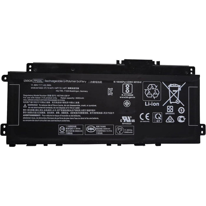 PP03XL New Genuine HP 13-BB0047NR 13-BB0062TU 13-BB0069TU 13-BB0075TU 13-BB0750NG Battery 43.3WH - LaptopBatteries.ca